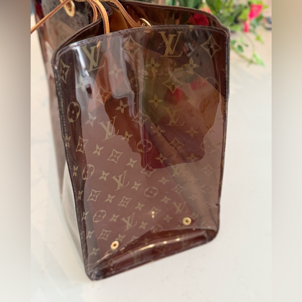 Louis Vuitton Translucent Monogram Ambre Cabas Cruise GM Clear Tote w/ LV Pouch - Picture 6 of 16